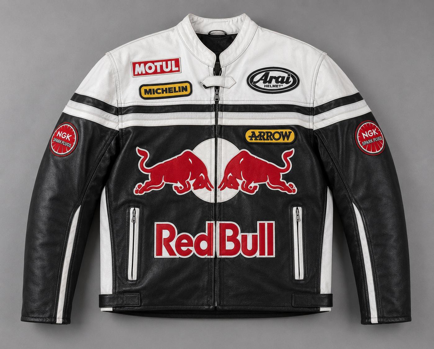 Red bull racing leather jacket - Etsy 日本