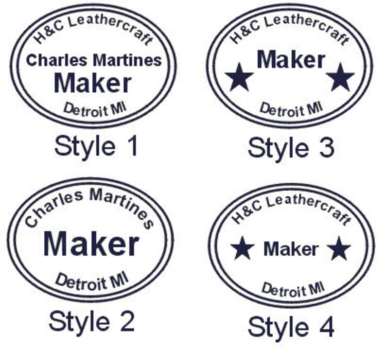 Custom Personalized Leather Makers Stamp Etsy