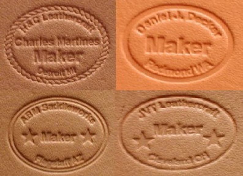 Custom Personalized Leather Makers Stamp Etsy