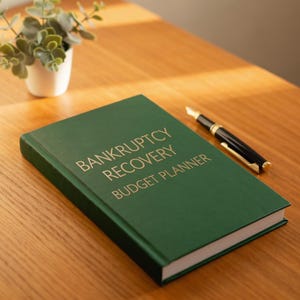 Budgetplanner voor herstel na faillissement, printbare PDF-tracker voor een frisse start, direct te downloaden.