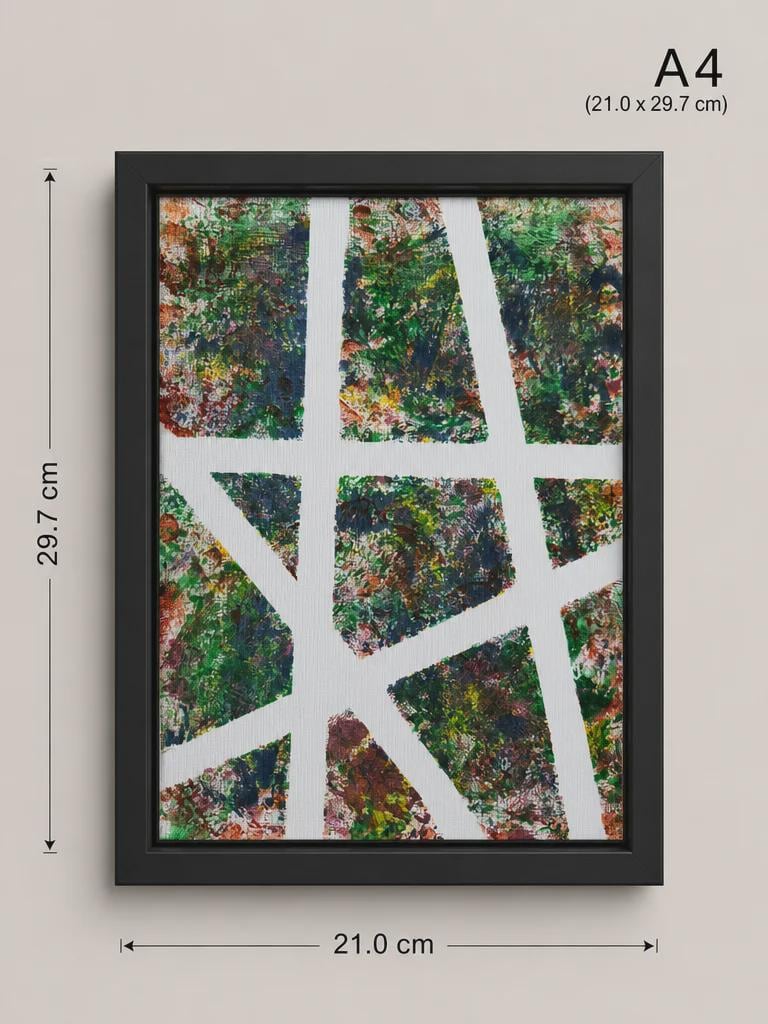 Geometric Splash: Abstract Textured Colorful Painting - View 2