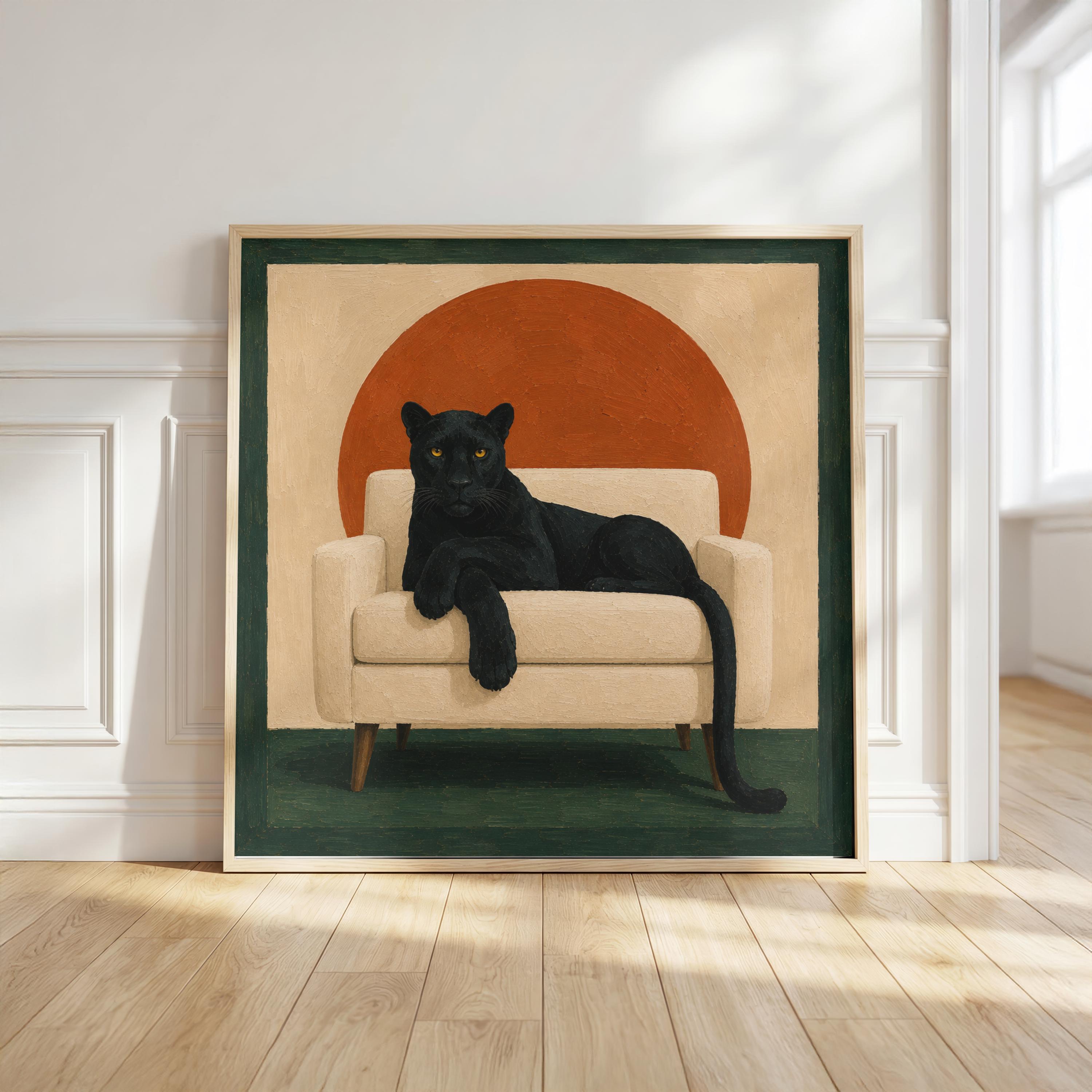 Mid Century Black Panther - Etsy
