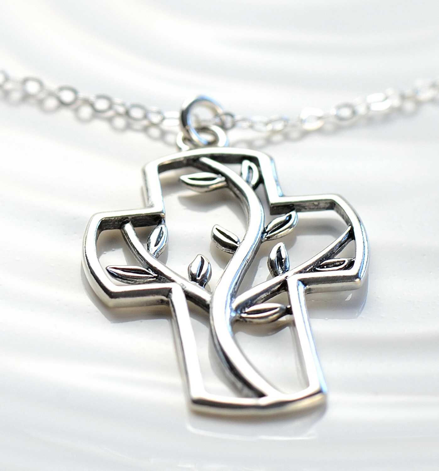 Sterling cross necklace