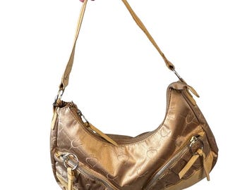 Vintage Candies Y2K Gold Satin Shoulder Bag