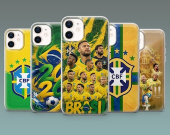 Brazil football Phone Case Soccer fan Brazil fan Cover for iPhone 17Pro,16,15,14,13,12,Samsung S26, S25, S24, S23Fe, A16, A56, Pixel 10,9Pro
