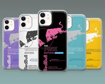 Red Bull Phone Case Energy drink Party Cover for iPhone 17Pro, 16, 15, 14, 13, 12, Samsung S26, S25, S24, S23Fe, A16, A56, Pixel 10, 9Pro