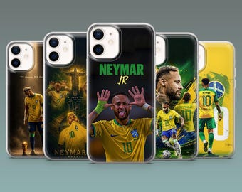 Neymar Jr Phone Case Brasil fan Football Cover for iPhone 17Pro, 16, 15, 14, 13, 12, Samsung S26, S25, S24, S23Fe, A16, A56, Pixel 10, 9Pro
