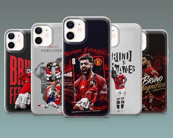 Bruno Fernandes Phone Case Manchester United Football Cover for iPhone 17Pro,16,15,14,13,12,Samsung S26,S25,S24,S23Fe,A16,A56,Pixel 10, 9Pro