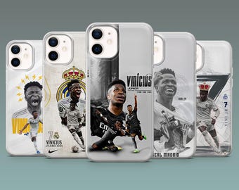 Vini Jr. Phone Case Real Madrid Football Cover for iPhone 17Pro, 16, 15, 14, 13, 12, Samsung S26, S25, S24, S23Fe, A16, A56, Pixel 10, 9Pro