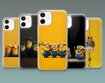 Minions Phone Case Despicable Me Banana Cover for iPhone 17Pro, 16, 15, 14, 13, 12, Samsung S26, S25, S24, S23Fe, A16, A56, Pixel 10, 9Pro
