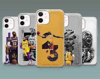 Lebron James Phone Case Lakers Basketball Cover for iPhone 17Pro, 16, 15, 14, 13, 12, Samsung S26, S25, S24, S23Fe, A16, A56, Pixel 10, 9Pro