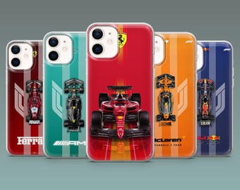 F1 Phone Case Formula 1 Race car Cover for iPhone 17Pro, 16, 15, 14, 13, 12, Samsung S26, S25, S24, S23Fe, A16, A56, Pixel 10, 9Pro