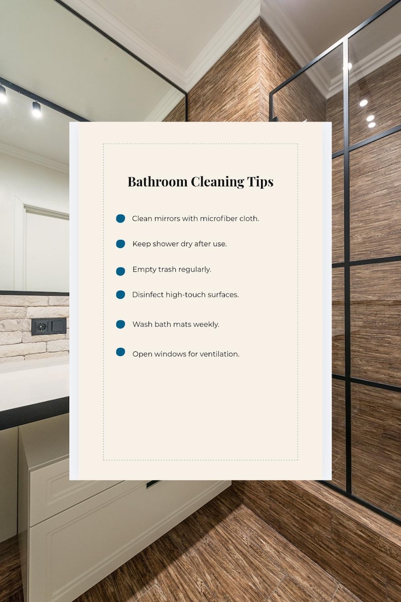 Bathroom Cleaning Checklist Bundle | Daily, Weekly, Monthly Planner ...