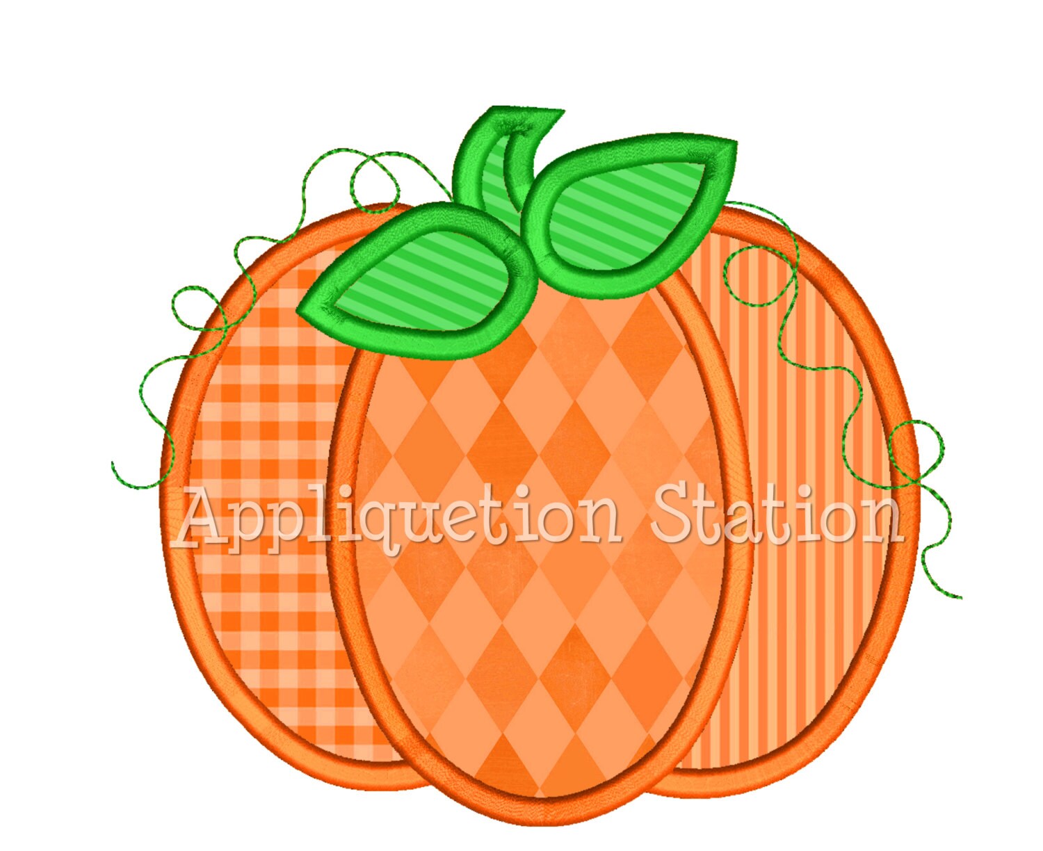Pumpkin 3 Fabric Patchwork Applique Machine Embroidery Design Etsy