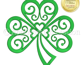 Filigree Shamrock Machine Embroidery Design St Patrick's Day Saint Paddy green clover Irish Celtic INSTANT DOWNLOAD