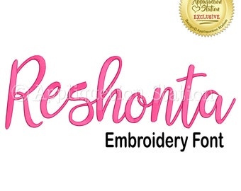 BX Machine Embroidery Font Reshonta alphabet Design script cursive calligraphy lettering name monogram INSTANT DOWNLOAD