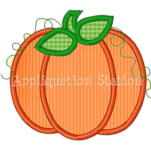 Pumpkin Fall Applique Machine Embroidery Design orange harvest thanksgiving INSTANT DOWNLOAD