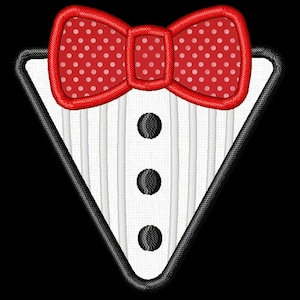 Tux Bow Tie Boys Applique Machine Embroidery Design Tuxedo INSTANT DOWNLOAD
