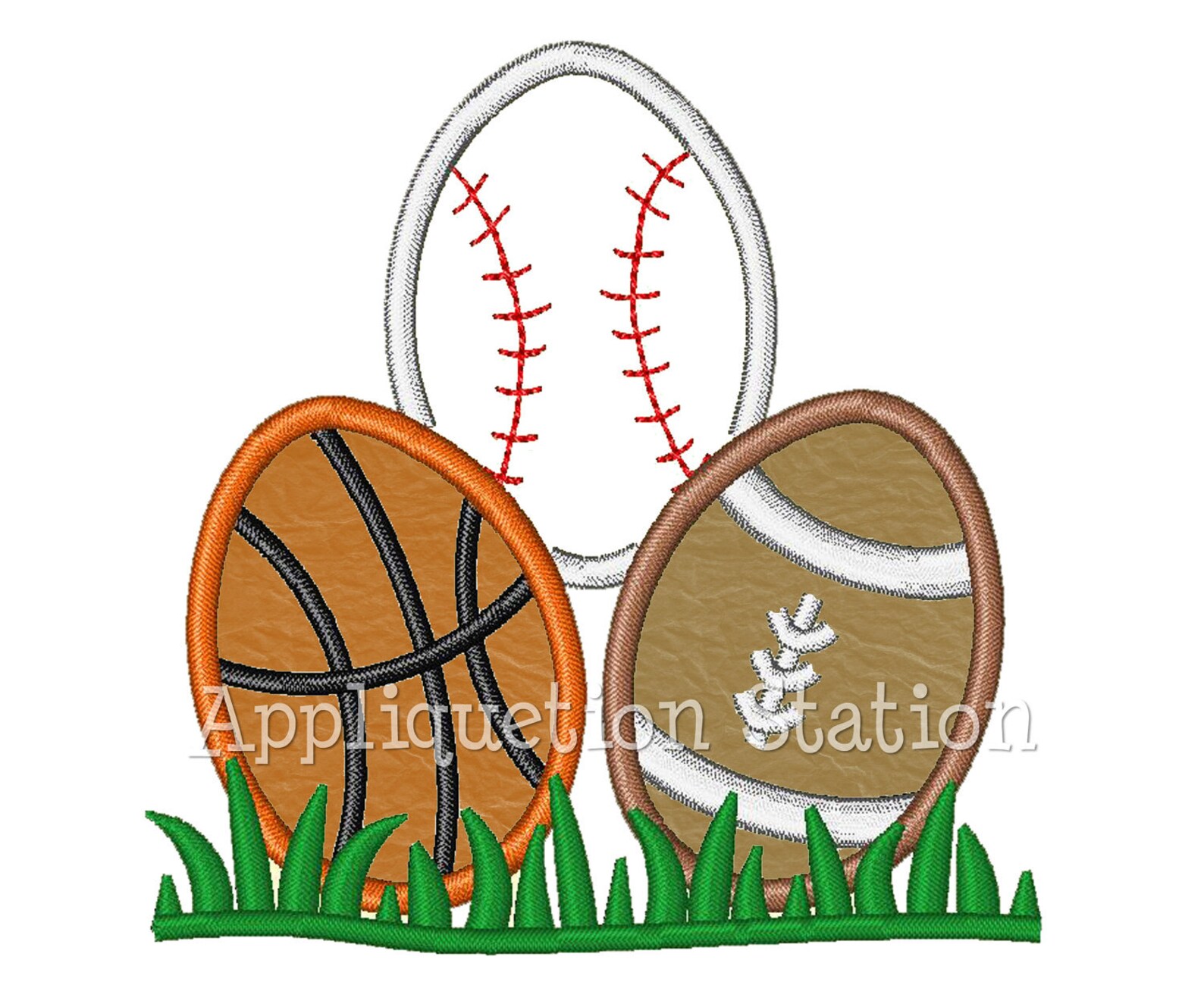 Easter Egg Sport Stack Applique Machine Embroidery Design Pattern Boy ...