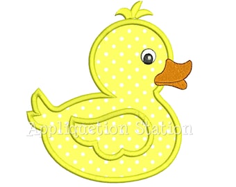 Applique Rubber Ducky Machine Embroidery Design baby boy/girl duck INSTANT DOWNLOAD