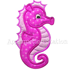 Seahorse Applique Machine Embroidery Design Pattern blue boy or girl nautical ocean fish baby animal beach Sea Horse INSTANT DOWNLOAD image 3