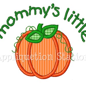 Mommy's Little Pumpkin Fall Applique Machine Embroidery - Etsy