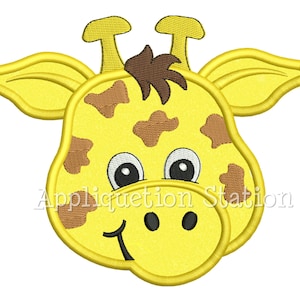 Zoo Baby Head Giraffe Applique Machine Embroidery Design Boy Girl Cute Jungle Safari animal INSTANT DOWNLOAD