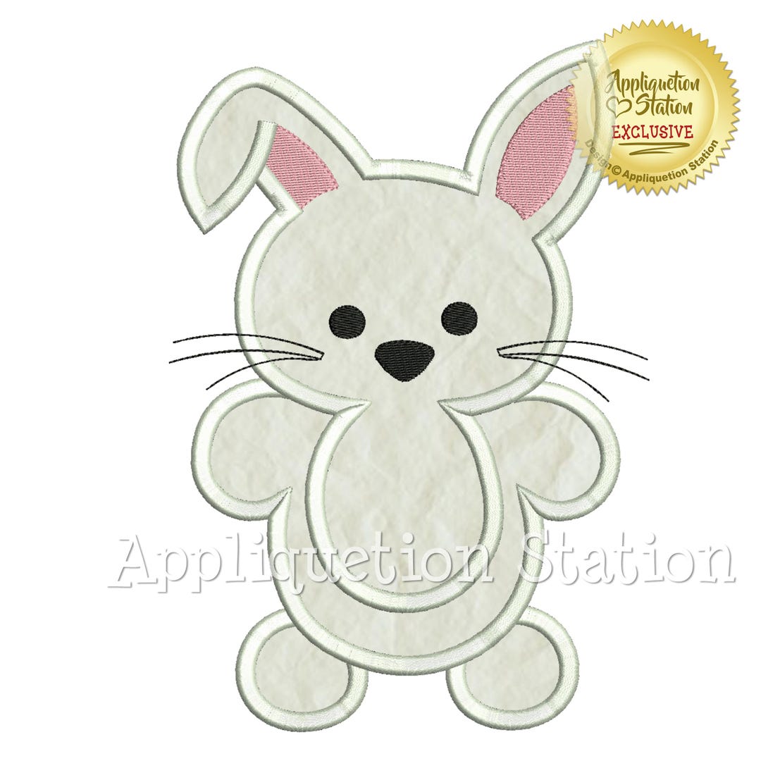 Woodland Bunny Rabbit Applique Machine Embroidery Design Pattern Boy ...