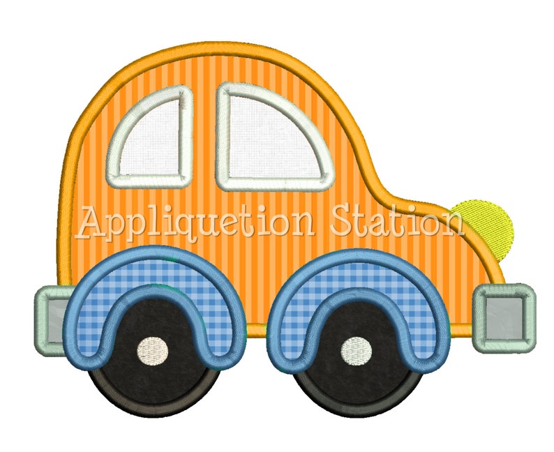 Cute Hatchback Car Applique Machine Embroidery Design Boy Etsy