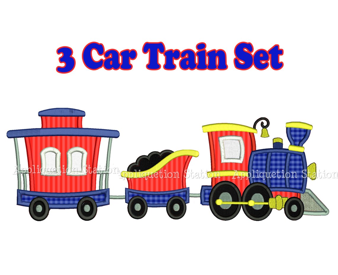 Train engine small set applique machine embroidery design boy  etsy Train engine small set applique machine embroidery design boy  etsy
