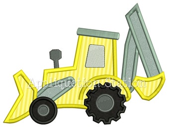 Tractor Bulldozer Backhoe Boy Applique Machine Embroidery Design farm vehicle INSTANT DOWNLOAD