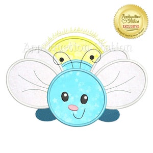 Cute Bugzee Firefly Lightning Bug Applique Machine Embroidery Design boy/girl baby insect INSTANT DOWNLOAD