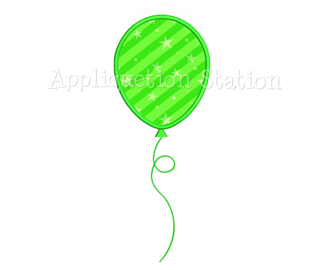One Year Balloon Applique Embroidery