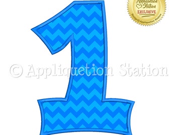 Number One Bubble Plain 1st Birthday Applique Machine Embroidery Design blue first simple INSTANT DOWNLOAD