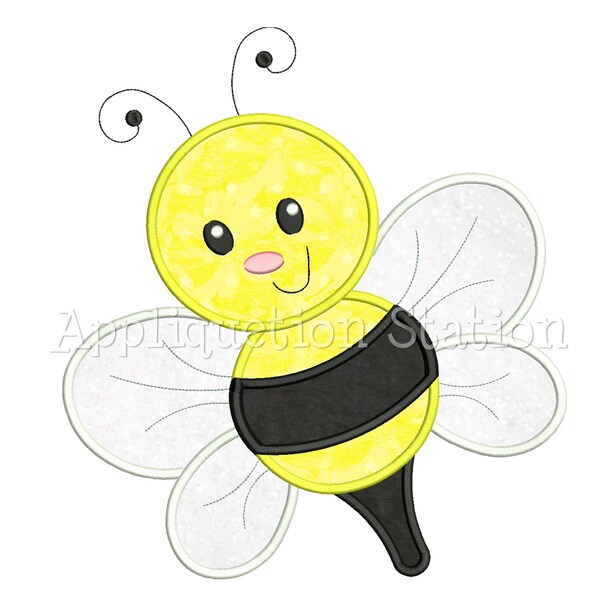 Cute Bugzee Bumble Bee Applique Machine Embroidery Design boy/girl baby insect bug INSTANT DOWNLOAD