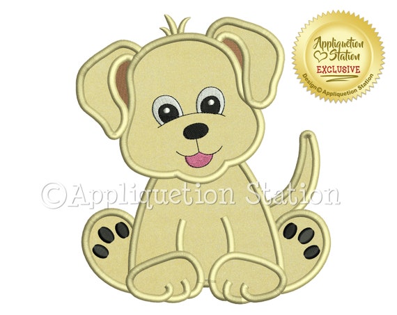 Cute Baby Labrador Puppy Applique Machine Embroidery Design Etsy