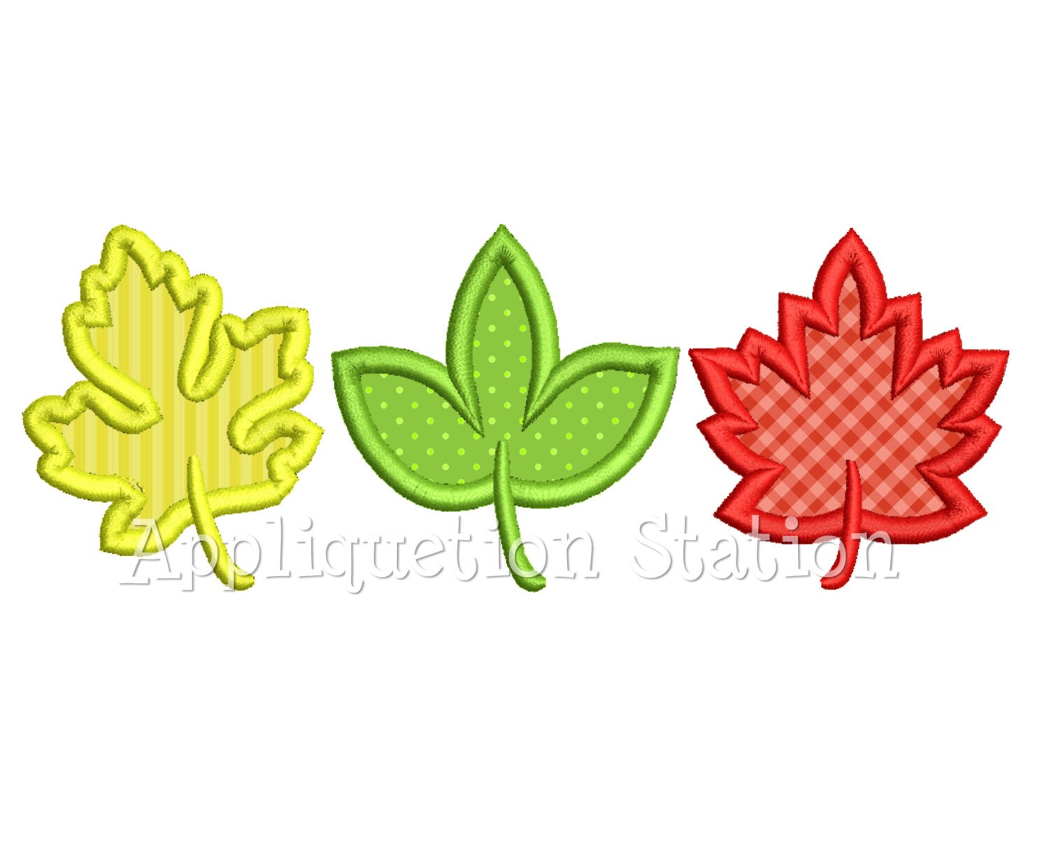 Fall Leaf Set With Acorn Applique Machine Embroidery Design ...