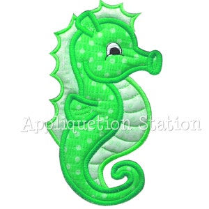 Seahorse Applique Machine Embroidery Design Pattern blue boy or girl nautical ocean fish baby animal beach Sea Horse INSTANT DOWNLOAD image 2