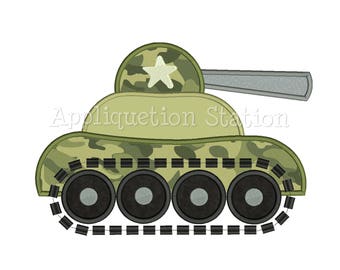 Military Tank Applique Embroidery Designs boys vehicle army INSTANT DOWNLOAD