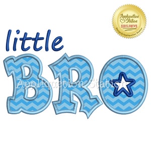 Kleine Bro Applikation Maschinenstickerei Bruder Geschwister SOFORT DOWNLOAD
