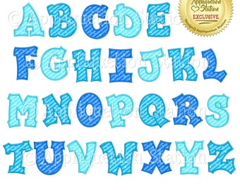 BX Applique Font Full Bubble Alphabet Set Machine Embroidery Design Bold boy or girl INSTANT DOWNLOAD