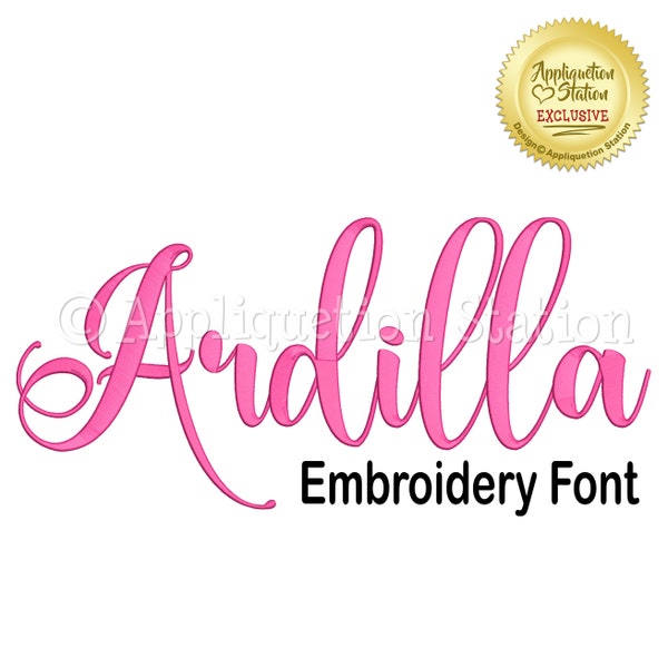 BX Font Machine Embroidery Ardilla alphabet Design script cursive calligraphy lettering name monogram INSTANT DOWNLOAD