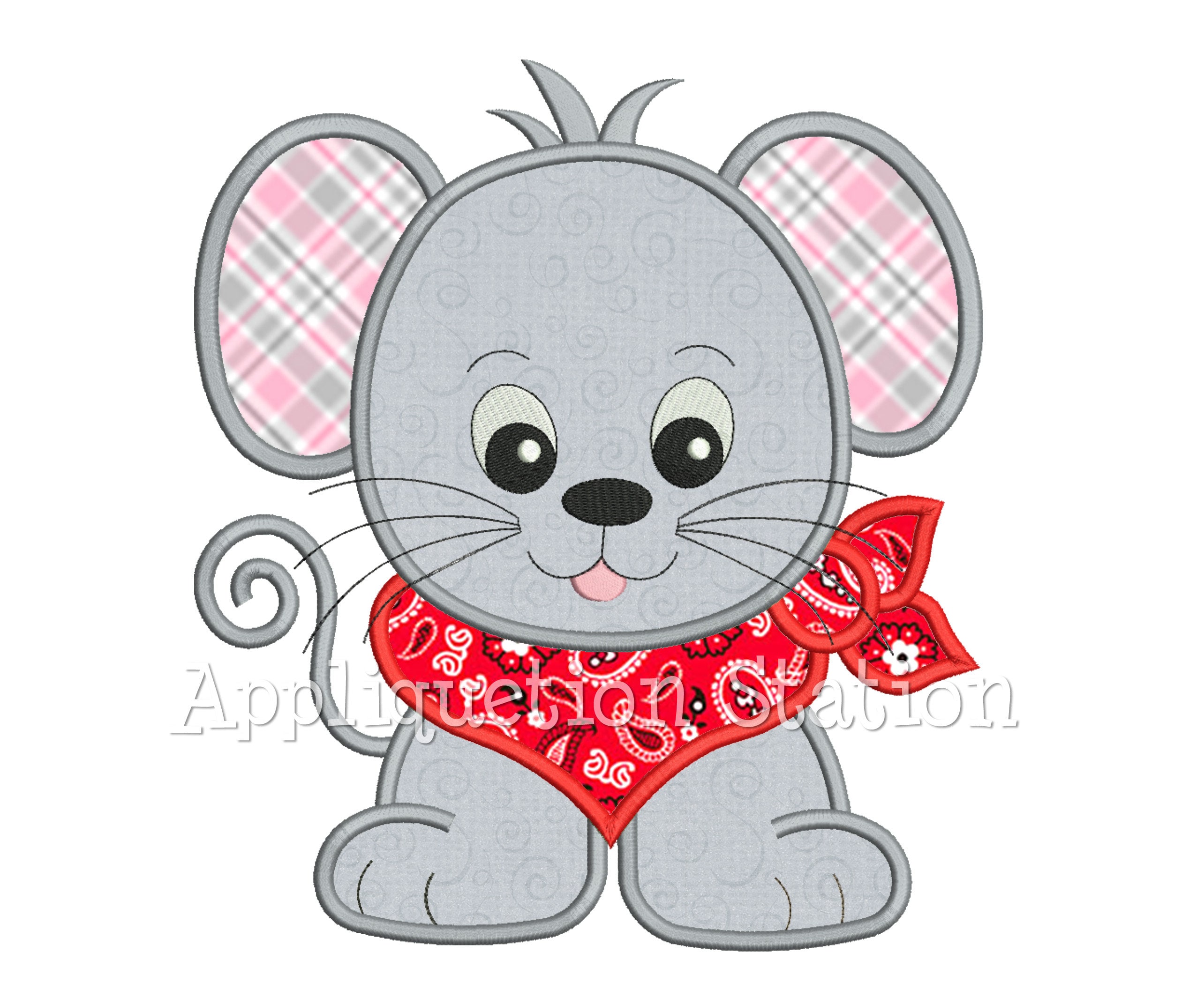 Applique Mouse Blue Stripe 2pc Rash Guard and Trunks main image 0