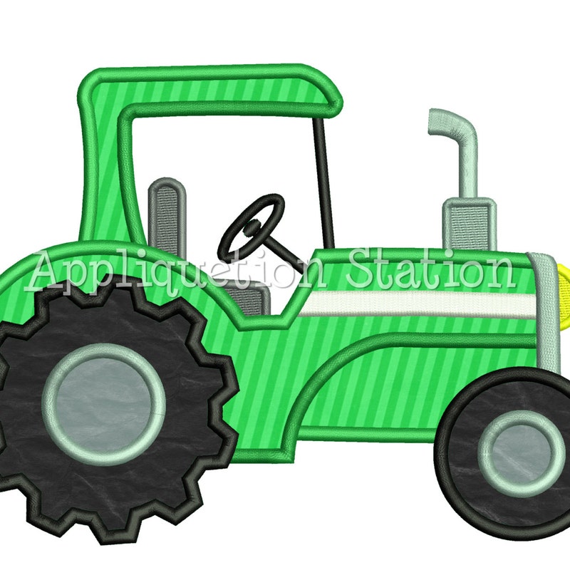 Tractor Applique on Blue Check Romper with Shirt by Petit Ami main image 0
