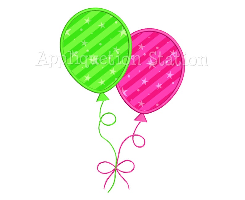 2 balloons applique machine jessecmault design two birthday  etsy