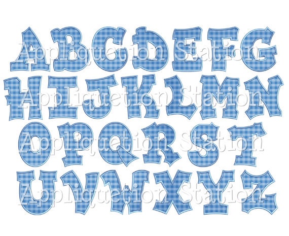 BX Applique Font Full Bubble Alphabet Set Machine Embroidery - Etsy