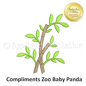 Bamboo Machine Embroidery Design panda zoo baby Jungle INSTANT DOWNLOAD