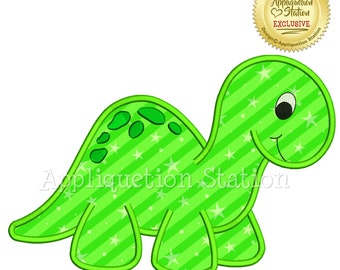 Applique Dinosaur Baby Brachiosaurus Machine Embroidery Design dino boy INSTANT DOWNLOAD