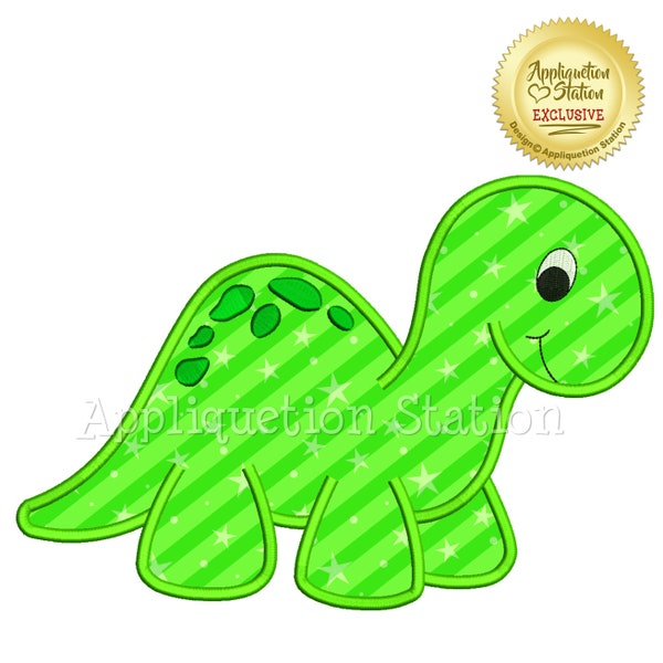 Applique Dinosaur Baby Brachiosaurus Machine Embroidery Design dino boy INSTANT DOWNLOAD