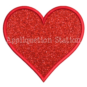 Heart Basic Shape Applique Machine Embroidery Design Valentine INSTANT DOWNLOAD